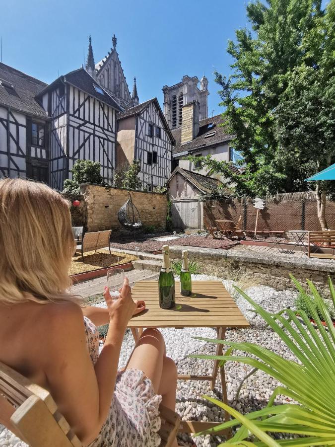 Le Papillon De La Cathedrale - Calme - Jardin - Wifi Apartman Troyes Kültér fotó